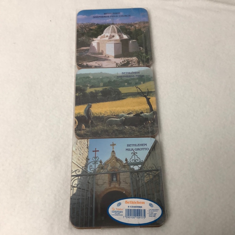 6 Coasters Bethlehem. New. Never used